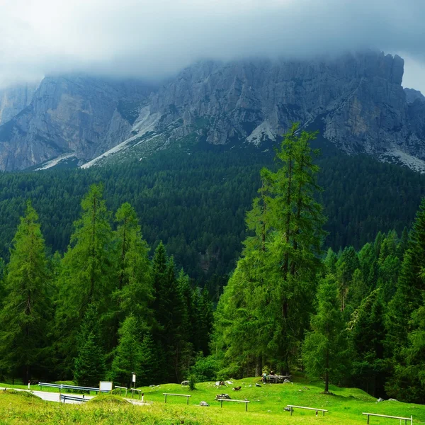 Massive vertical rock face of Monte Civetta Moiazza Sud wall